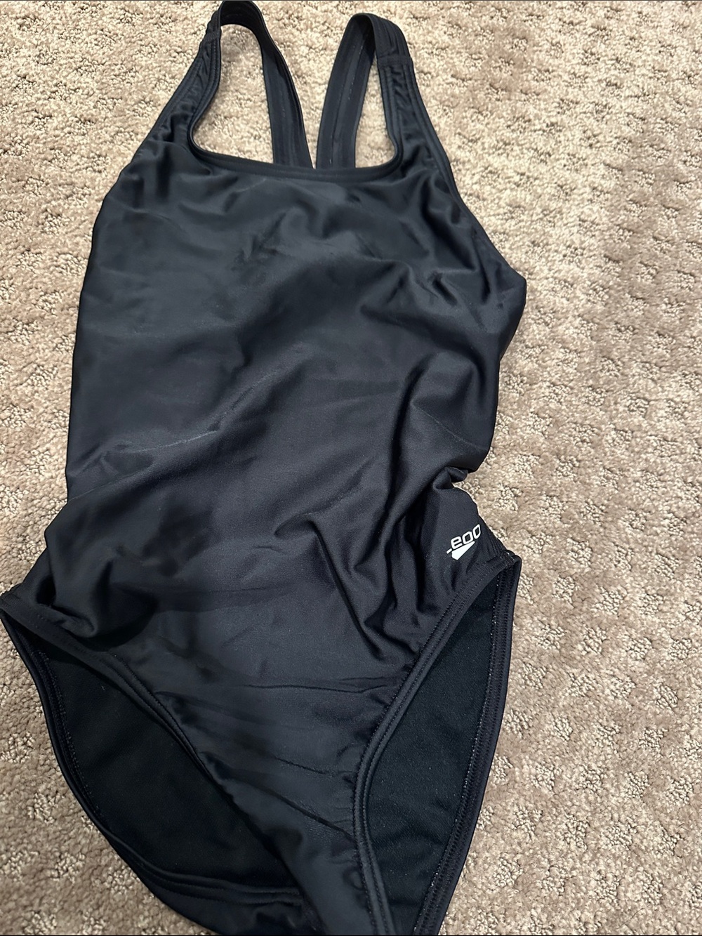 Speedo Girls 28/12 Black Athletic One-Piece Swimsuit